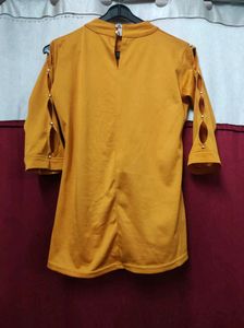 Beautiful Yellow Cutwork Top