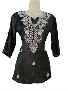 Beautiful Black Short Kurti 🥰