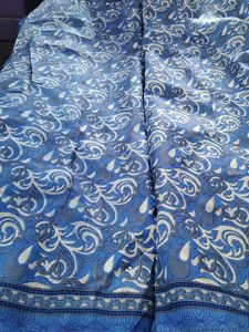 Printed Blue Saree
