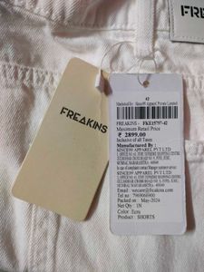 Plus-size Freakins White Denim Shorts (NEW)