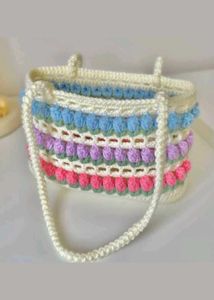 Crochet Tulip Tote Bag