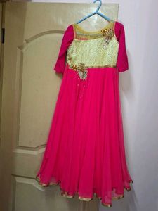 Pink & Gold Ethnic Gown