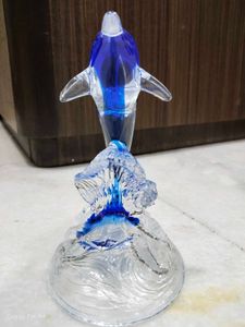 Dolphin High Quality Glass Showpiece