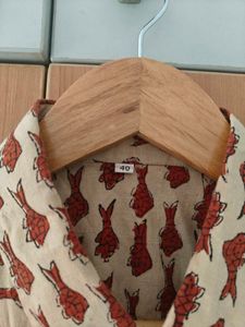 Handprinted Fish Print Shirt