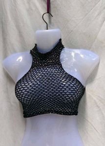 I. Sparkly Fishnet Top