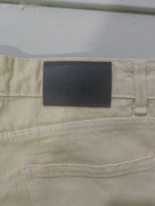 H.M   denim beige straight fit jeans