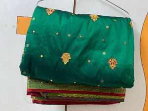 Emerald Green Embellished Saree