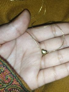 Anti Tarnish Aesthetic 💜Heart Shape Golden Chain