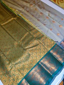 Banarasi Light Grey Colour Saree