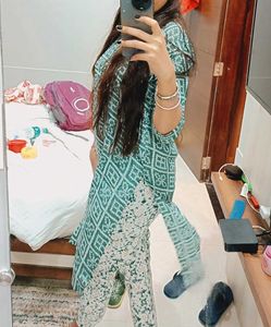 Green Printed Kurti