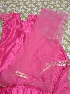 Pink Embroidered Sharara Suit