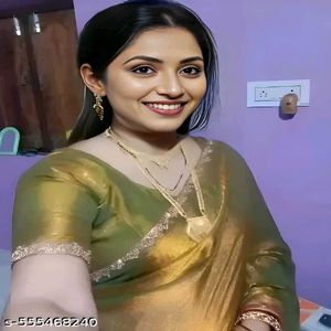 Women's Gold-Rama Chiffon Shimmer Saree