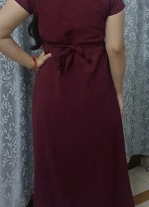 dark maroon Maxi Dress