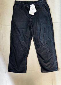 HNM New Black Denim Pants With Tag
