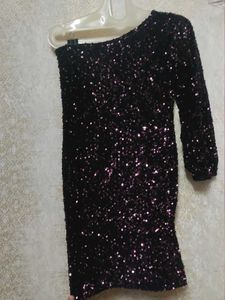 Sparkly One-Shoulder Party Dress