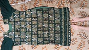 Green Embroidered Kurti