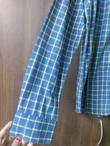 Blue Checked Casual Shirt