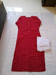 Bandhani Print Kurti Pant Set