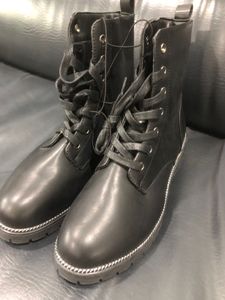 Black Lace-Up Boots