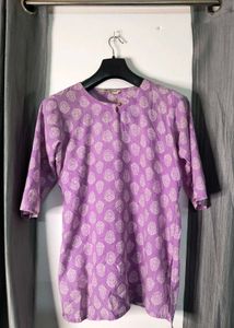 Lavender Short Kurti
