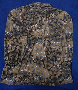 Vintage Botanical Leaf Print Button-Up