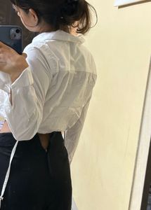 Westside Cropped White Shirt