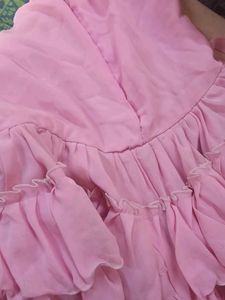 Pink girl gown baby pin
