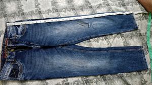 Unisex Mid Waist Denim Jeans