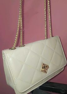 Flap Leather Sling Bag