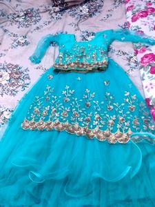 Beautiful Lehenga Firozi Color Ka
