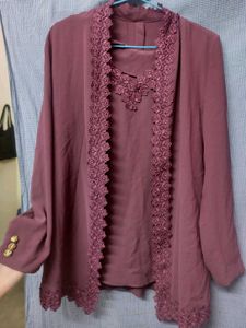 Zara Top, Elegant Purple Suits 3set
