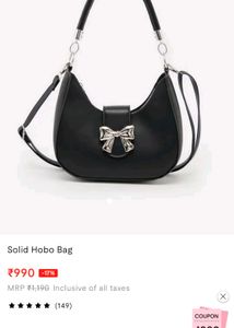 Solid Hobo Bag