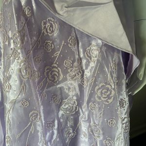 Lavender Lace &amp; Satin Formal Gown