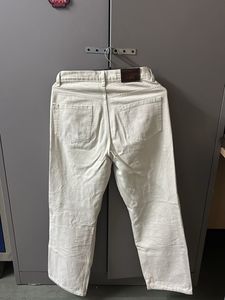 Beige Straight Leg Jeans