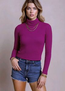 🎀Purple Turtleneck Top By FB Sister ()