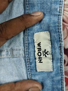 WROGN Ice Blue Denim Jean For Sale