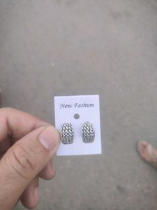 Silver Braided Hoop Earrings