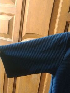 Blue Striped 3/4 Sleeve Top