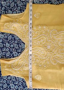 Yellow Embroidered Kurta
