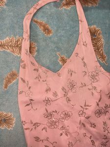 Baby Pink Halter Neck Bodycon