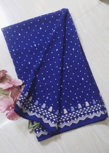 Blue Partywear Sari