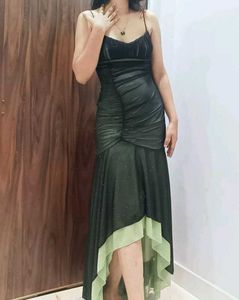 Stunningly sexy Assymetrical length glittery bodyc