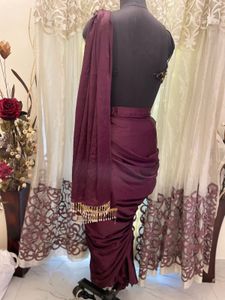 Elegant Maroon Saree