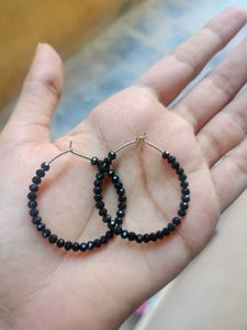 Black Hoop Earrings