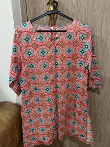 Printed Pink Kurta