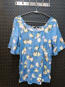 Floral Blue Top