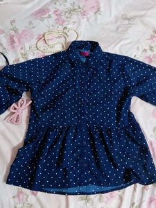 Polka Dot Peplum Top