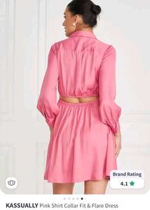 Pink Fit &amp; Flare Dress