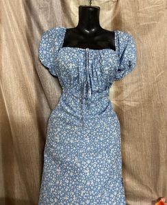 Floral Sun Dress with puffy sleaves