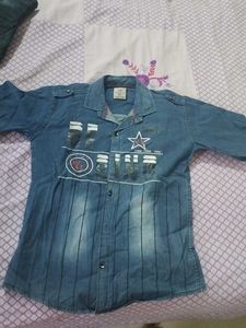 Boys Denim Button Down Shirt